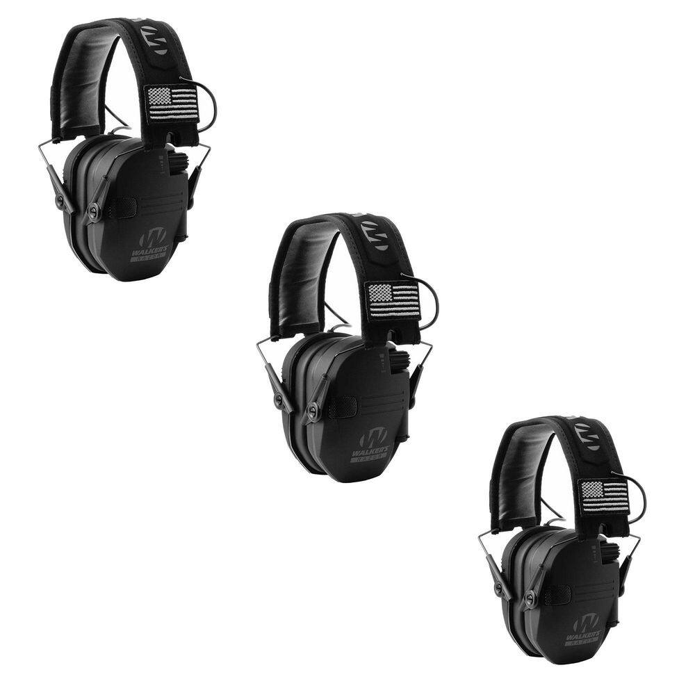 Razor Slim Shooting Ear Protection Earmuffs Black Patriot (3-Pack) 3 x GWP-RSEMPAT