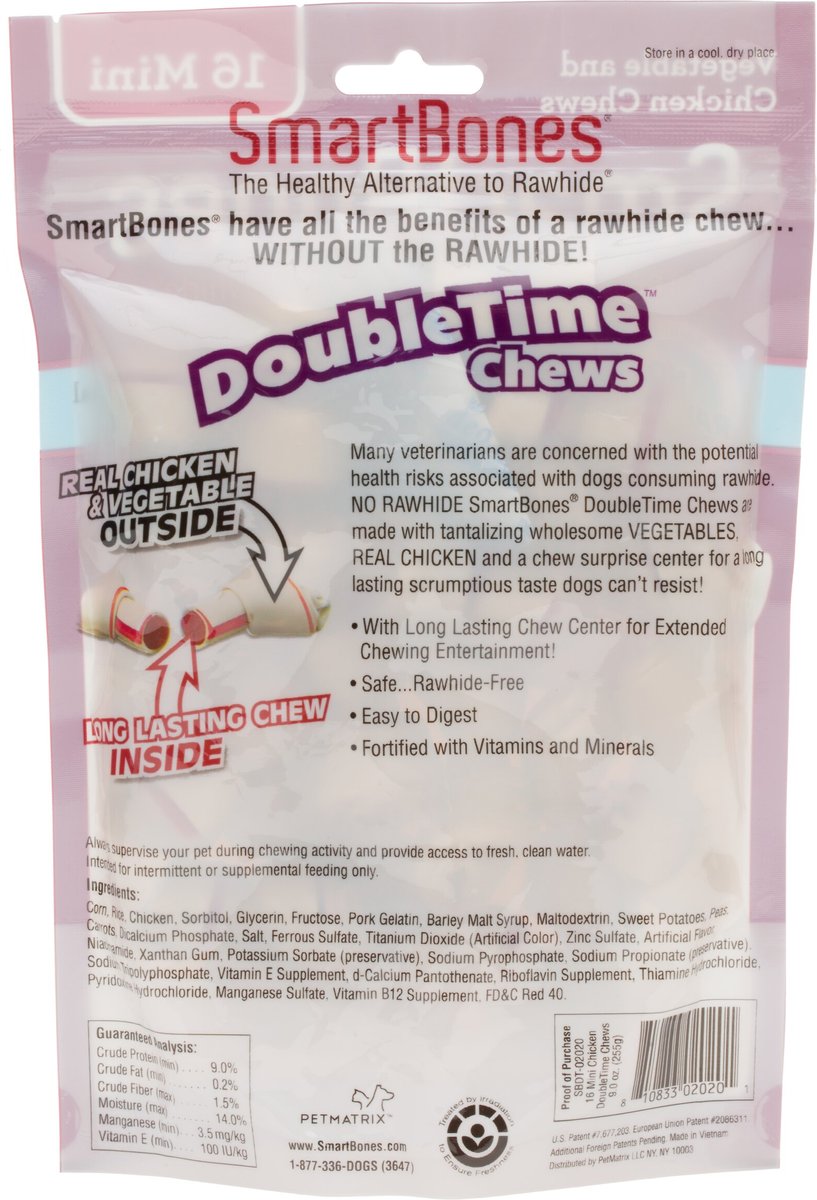 SmartBones Mini DoubleTime Chicken Chews Dog Treats