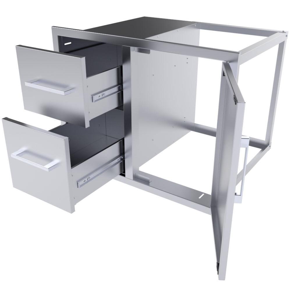 Sunstone Signature 30 in. Stainless Steel Double Drawer and Door Combo BA-DDC30