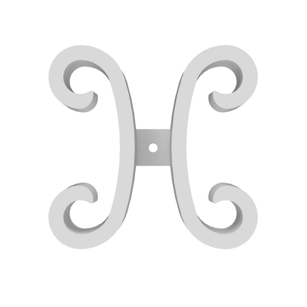 Barrette Outdoor Living 5/8 in. White Butterfly Scrolls 73022627