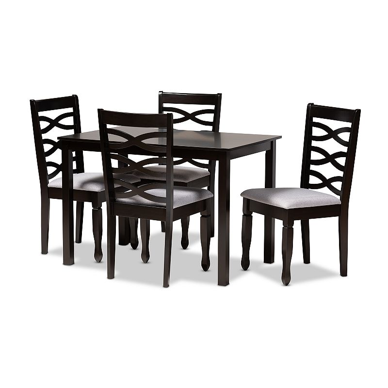 Baxton Studio Lanier Dining Table and Chair 5-piece Set