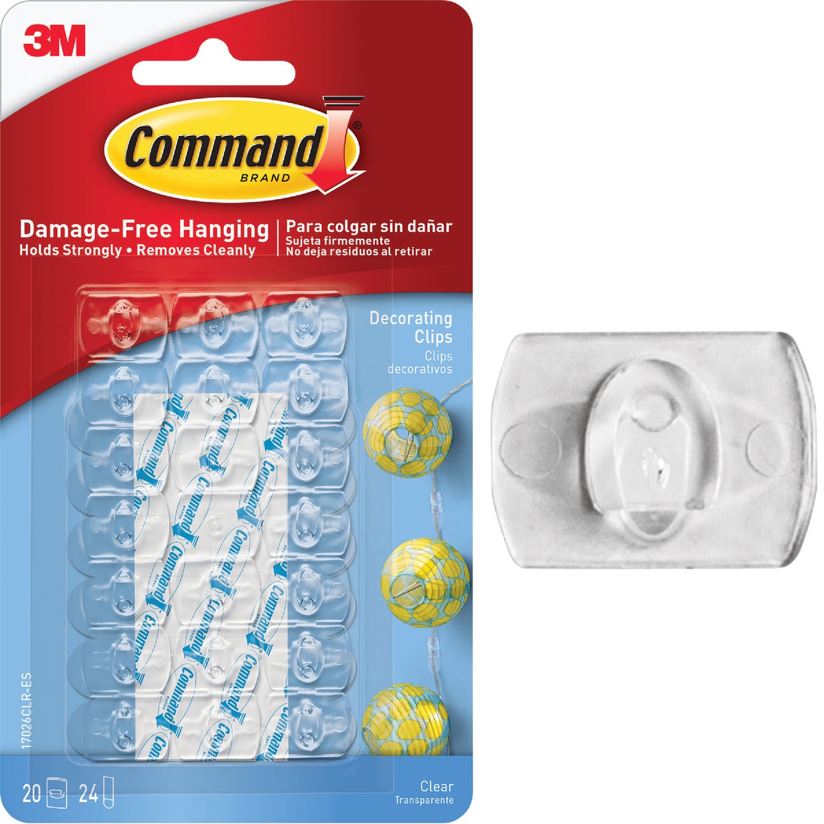 Command Decor Adhesive Clip White