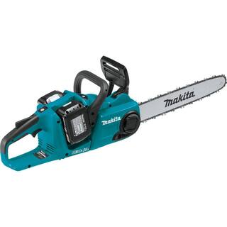 Makita LXT 16 in. 18V X2 (36V) Lithium-Ion Brushless Battery Chain Saw Kit with 4 Batteries (5.0 Ah) XCU04PT1