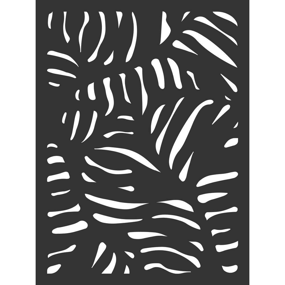 OUTDECO 4 ft. x 3 ft. Black Paradise Hardwood Composite Decorative Wall Decor and Privacy Panel USADSPN1-BL