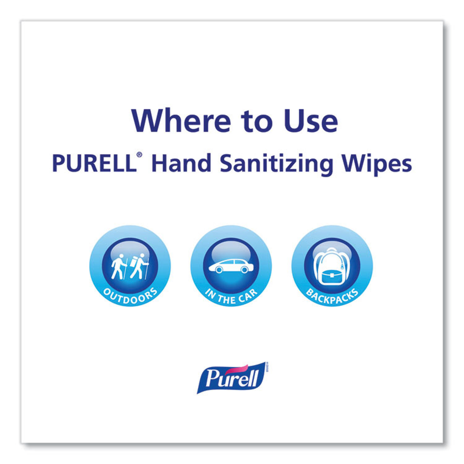 Hand Sanitizing Wipes Alcohol Formula by PURELLandreg; GOJ903106