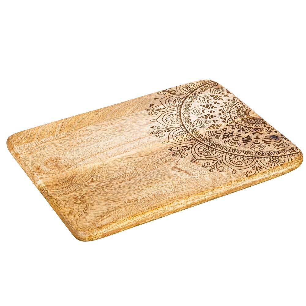 Wood Cutting or Charcuterie Board with Laser cut Design   11.5\