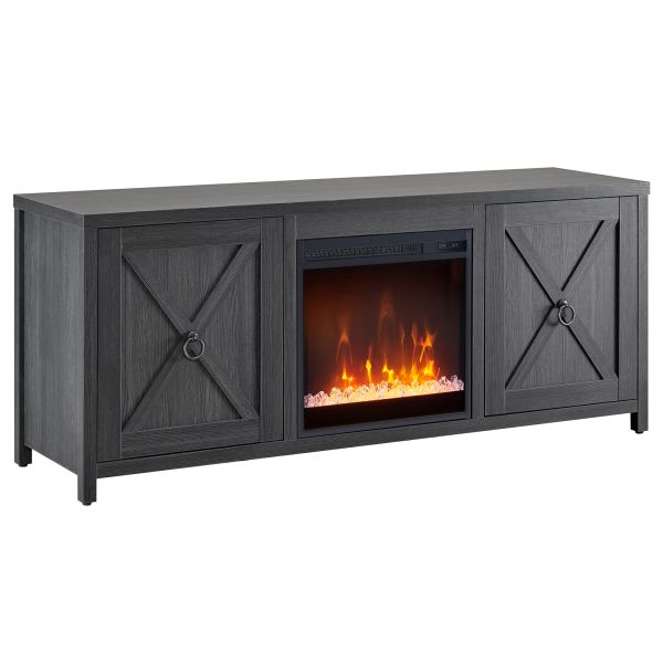 Granger Rectangular TV Stand with Crystal Fireplace for TV's up to 65