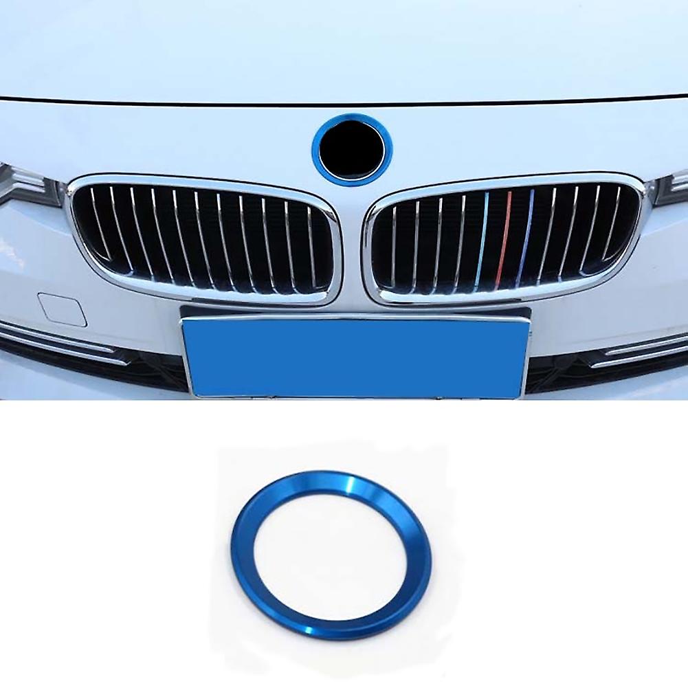 2pcs Car Logo Decorative Circle Aluminum Alloy Decorative Circle For 3 Series 4 Series M3 M4 Auto Parts Silver