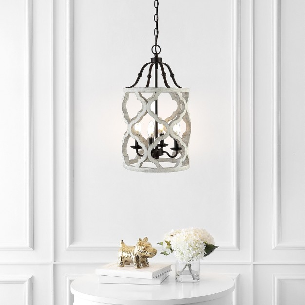 Quinby Pendant Oil rubbed Bronze black white Safavieh