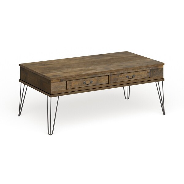 Furniture of America Perrin Urban Oak 43-inch 2-drawer Coffee Table