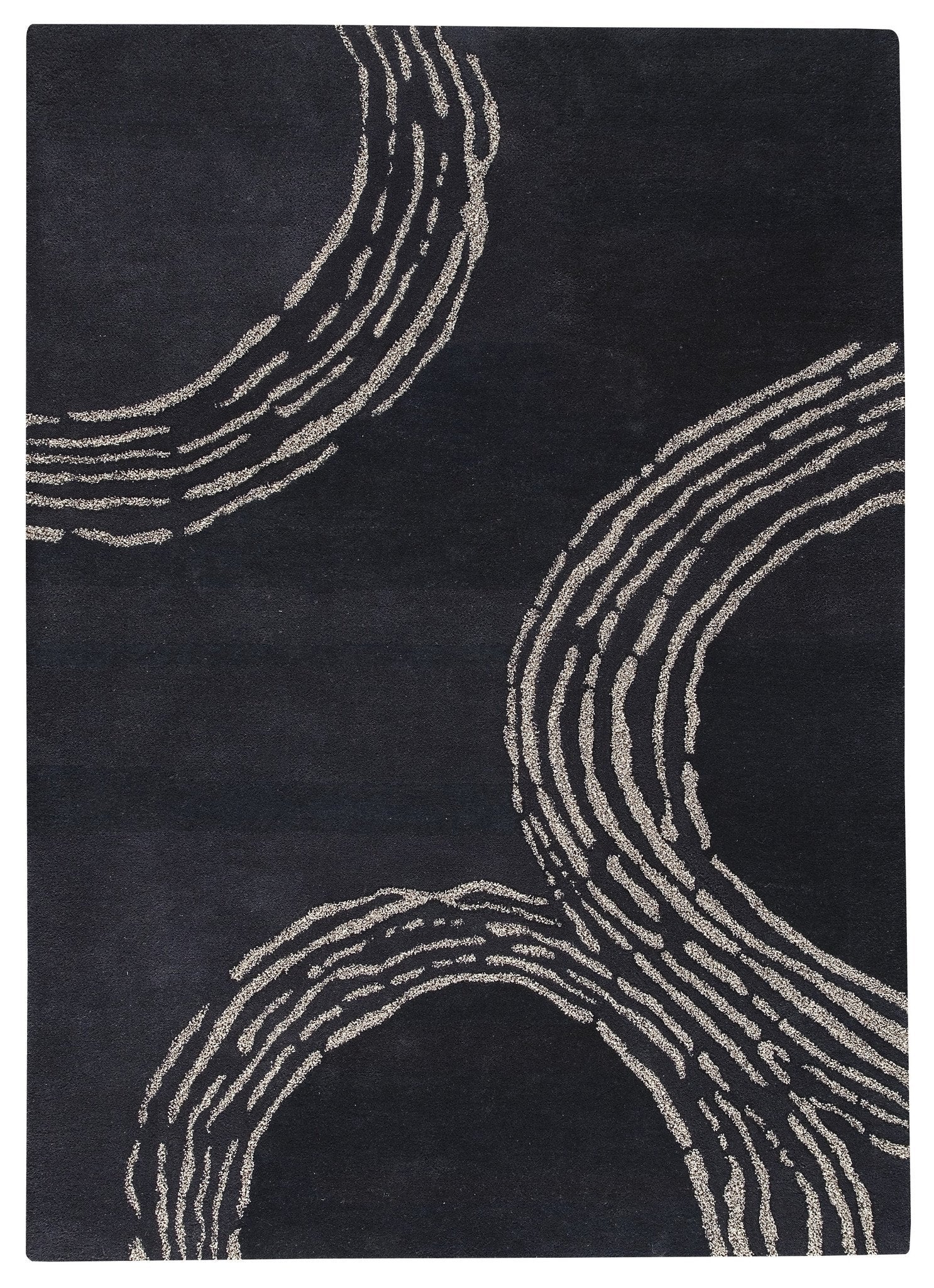 Pamplona Collection Hand Tufted Wool Area Rug in Charcoal