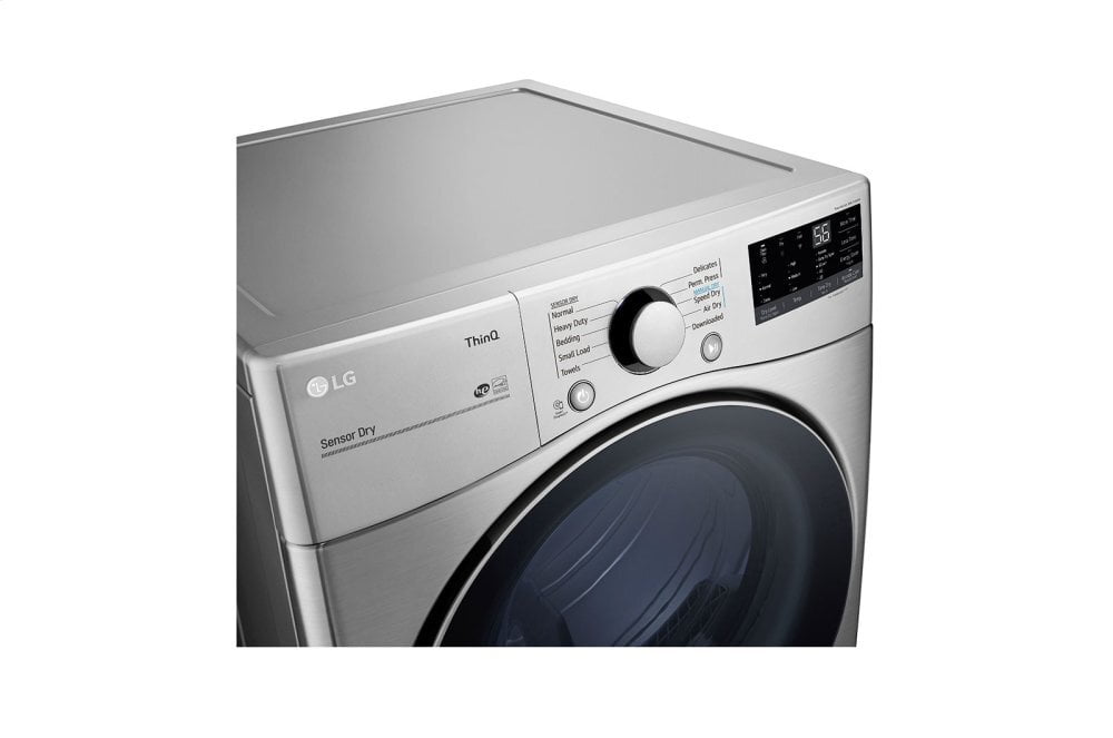 Lg DLE3600V 7.4 Cu. Ft. Ultra Large Capacity Smart Wi-Fi Enabled Front Load Electric Dryer With Built-In Intelligence