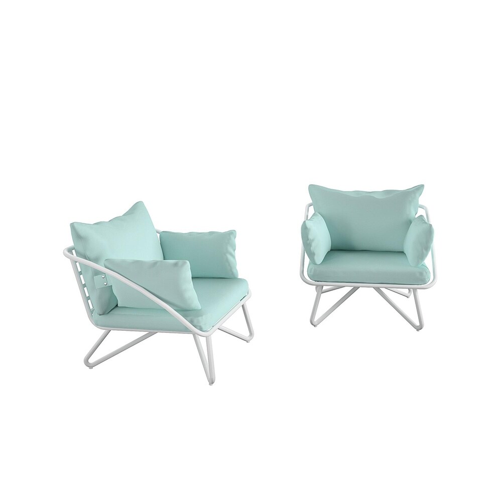 The Novogratz Poolside Gossip Teddi Outdoor 2 piece Lounge Chairs