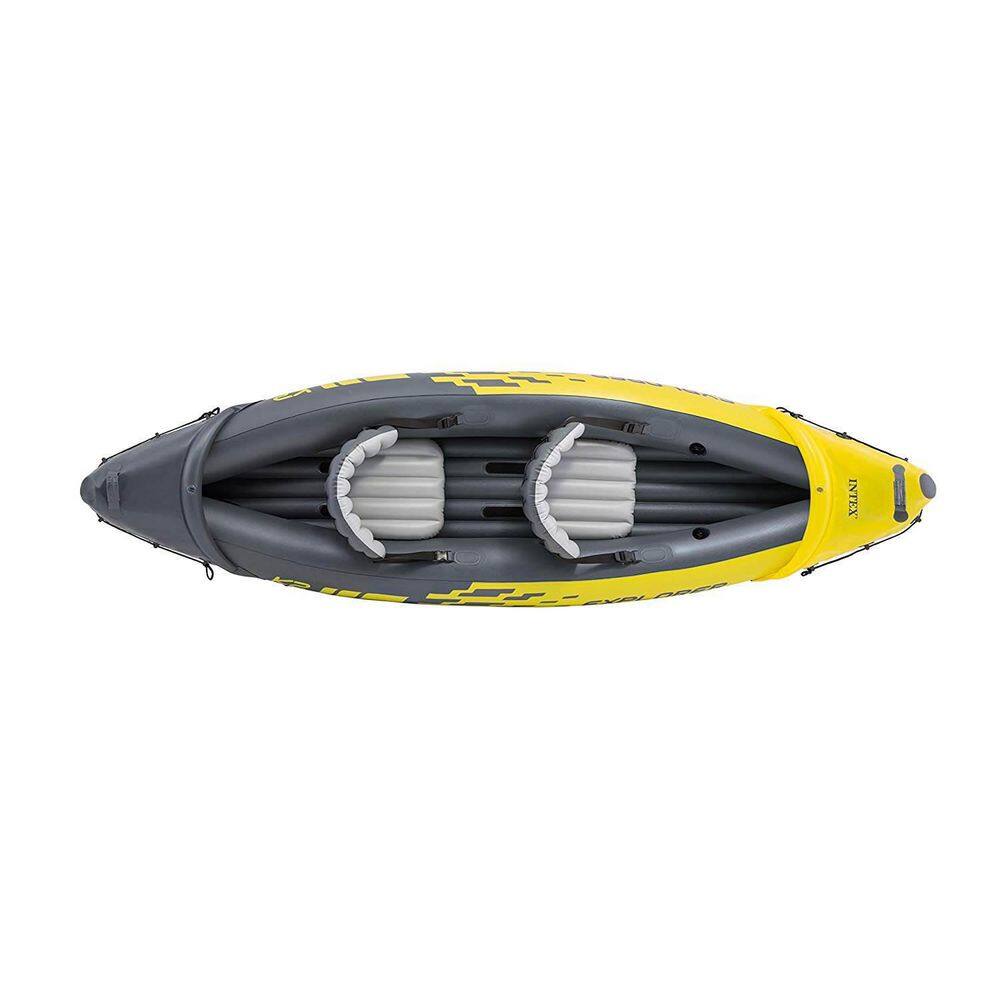 INTEX 2-Person Inflatable Kayak with Oars and Pump and 1-Person Inflatable Kayak 68307EP + 68305EP