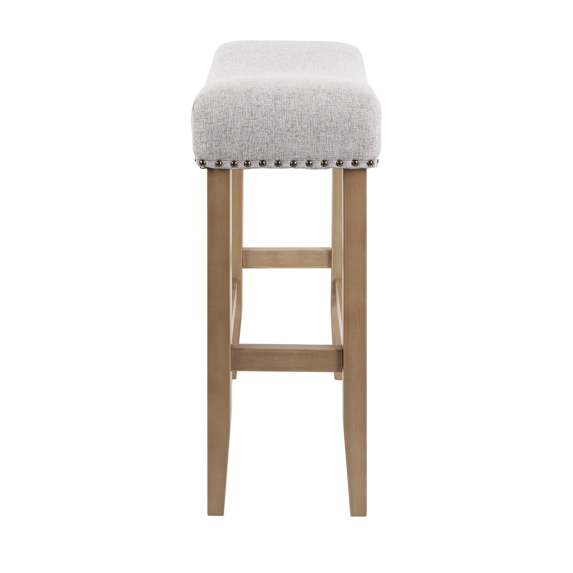 Better Homes and Gardens Light Grey Upholstered 29 inch Barstool