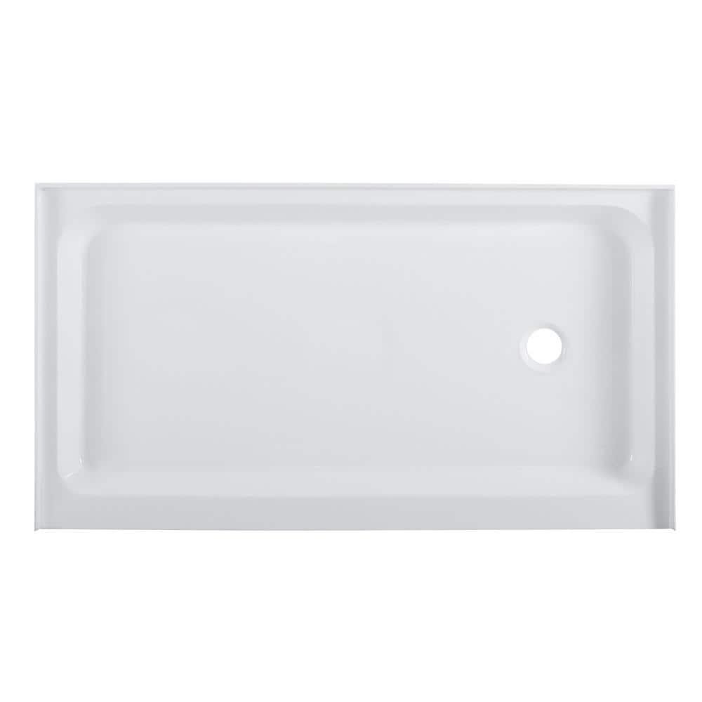 Swiss Madison Voltaire 36 in x 60 in Acrylic SingleThreshold RightHand Drain Shower Base in White