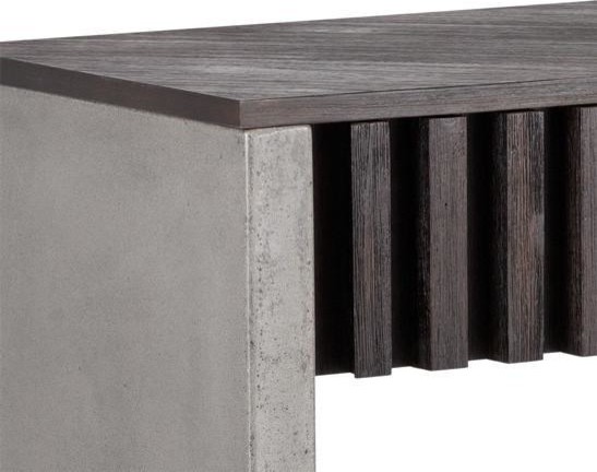 Halford Concrete and Wood Console Table   Industrial   Console Tables   by Rustic Edge  Houzz