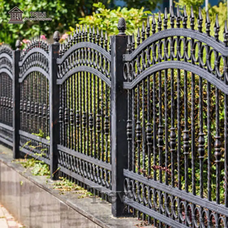 High Quality Outdoor Decoration Wrought Cast Iron Railing Fence Wholesale For Garden