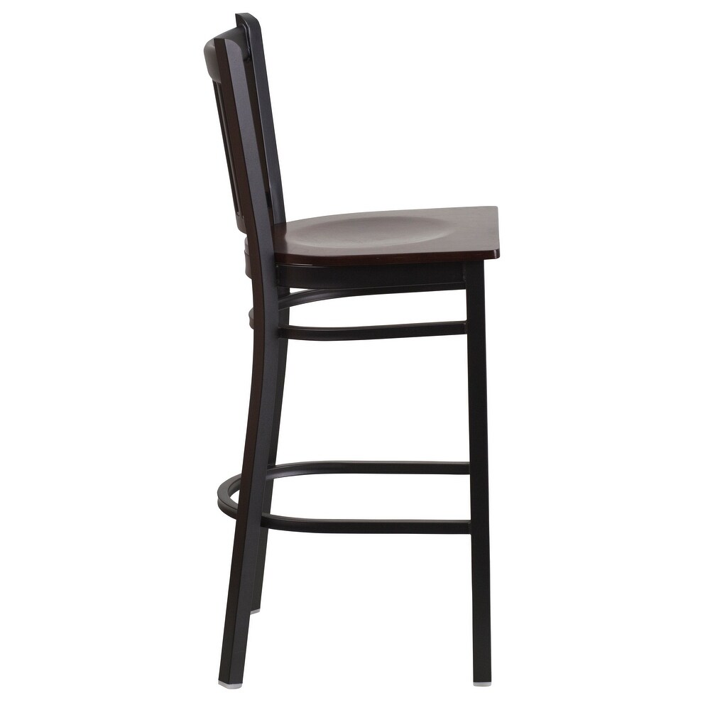 Vertical Back Metal Restaurant Barstool   16\