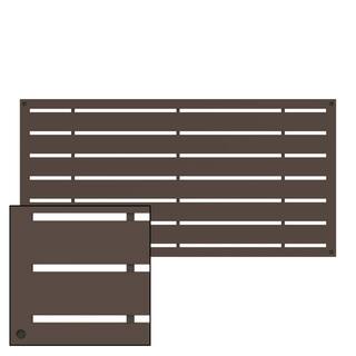 Barrette Outdoor Living 2 ft. x 4 ft. Brazilian Walnut Polypropylene Decorative Screen Panel 73042826