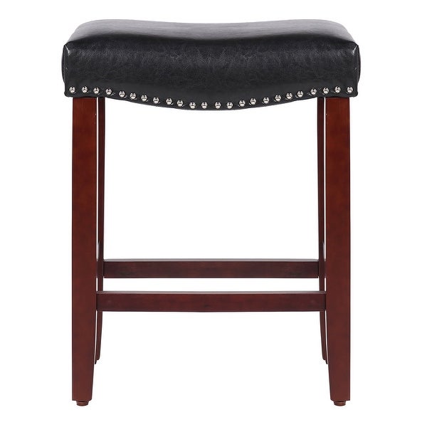 Henley 24-inch Saddle Nailhead Counter Barstool