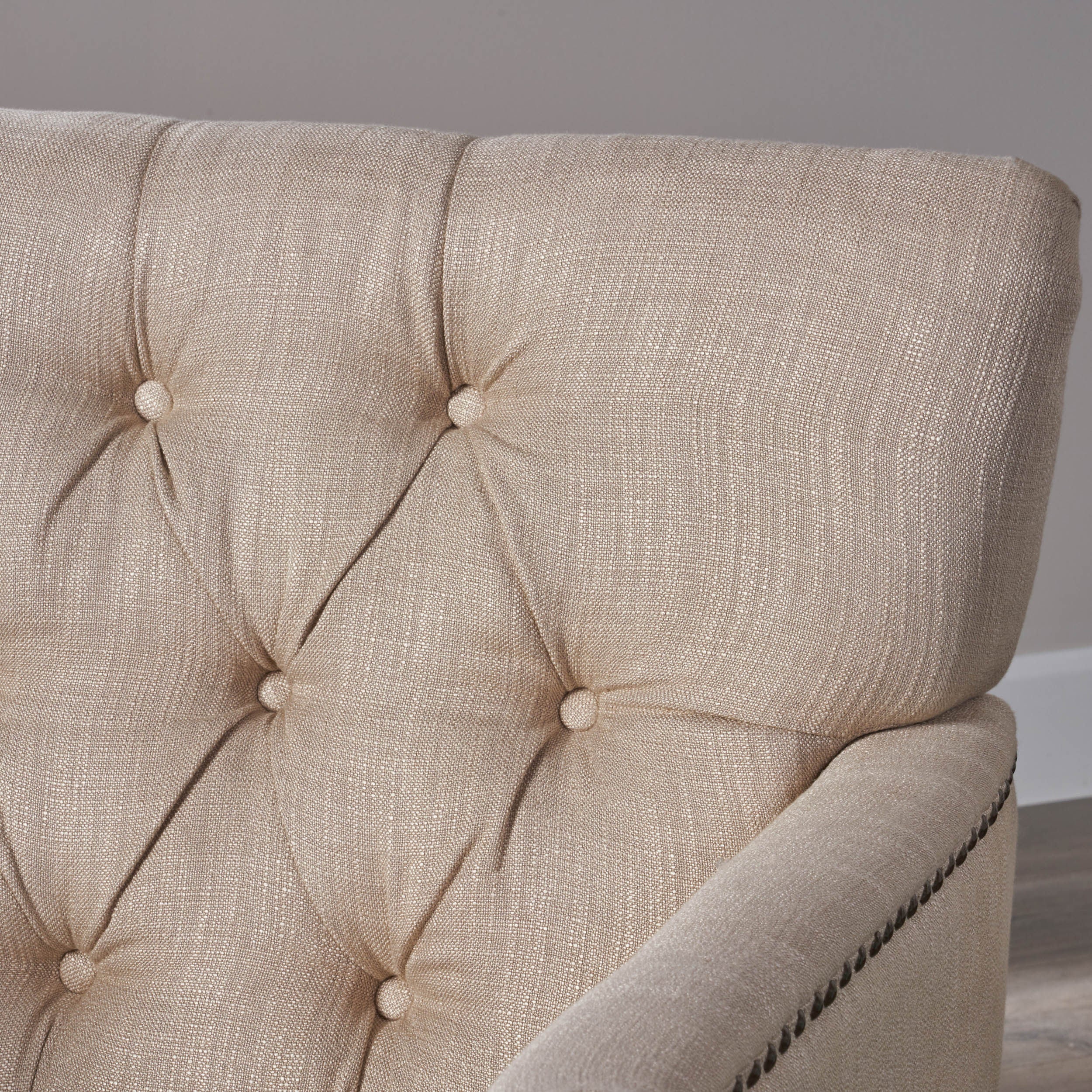 Madene Tufted Back Fabric Club Chair