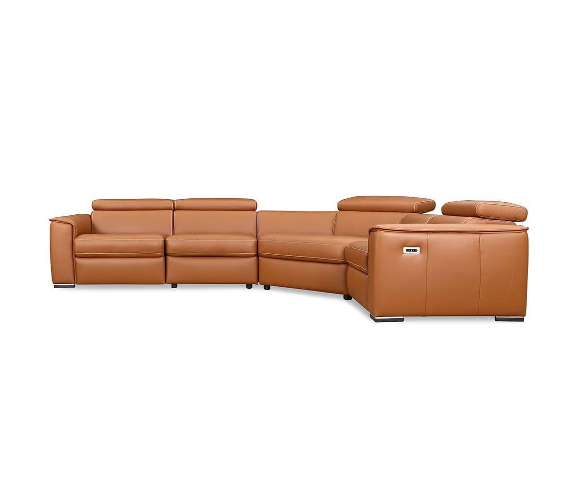 Kopervik Leather Power Reclining Sectional