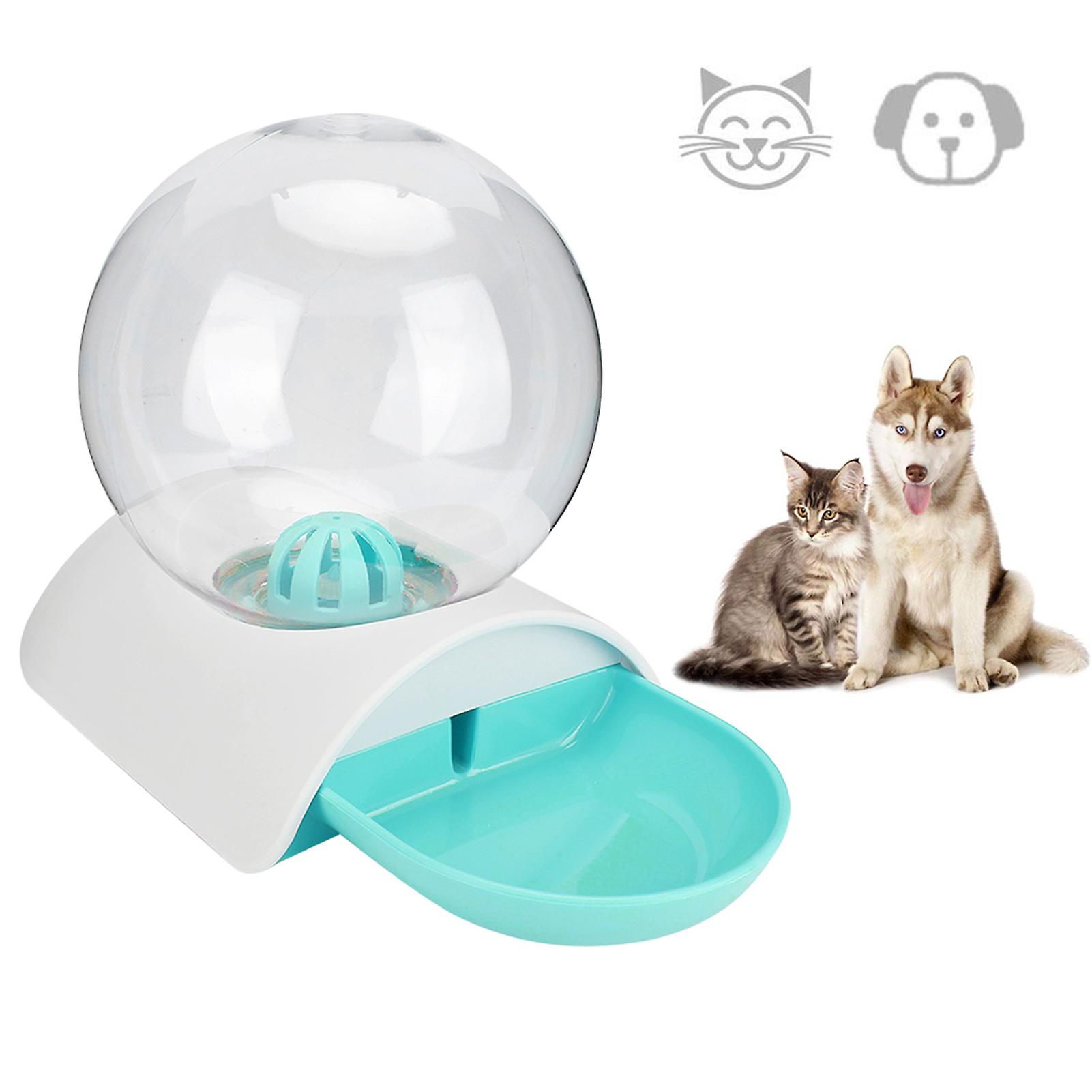 Plastic Bubble High Capacity Eco Friendly Pet Drinking Bowl Water Dispenser Automatic Feeder For Cats Dogs(green )