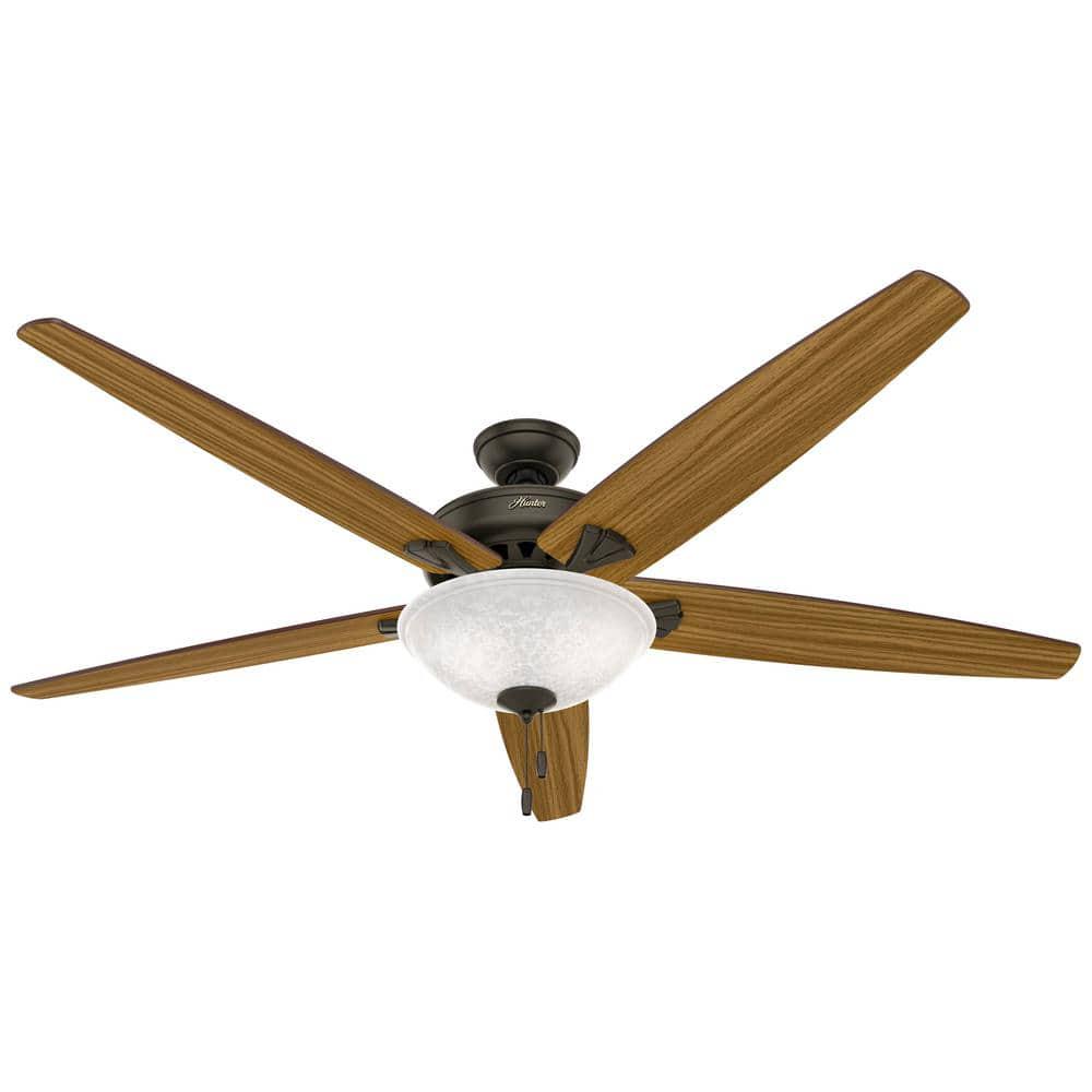 Hunter Stockbridge 70 in LED Indoor New Bronze Ceiling Fan with Light Kit