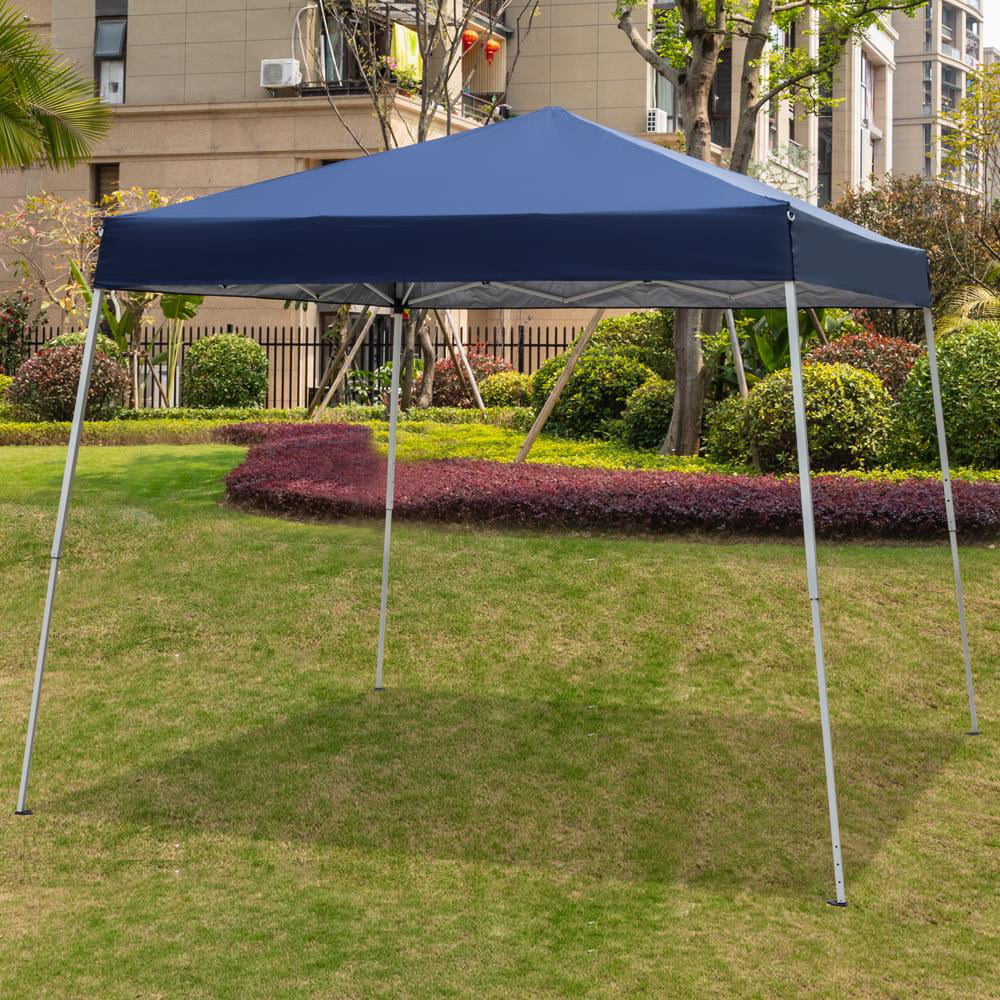 Ktaxon  Pop Up Tent  10' x 10' Gazebo Backyard Canopy Sun Shade Blue