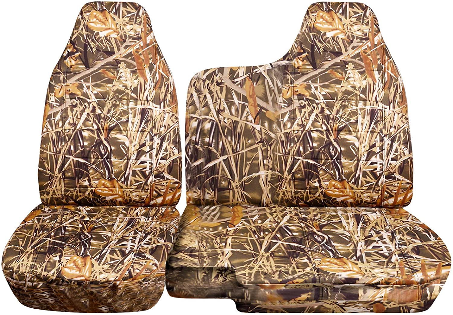 T51-Designcovers Compatible with 2004-2012 Chevy Colorado/GMC Canyon Camouflage Truck Seat Covers (60/40 Split Bench) No Armrest:Wetland Camo