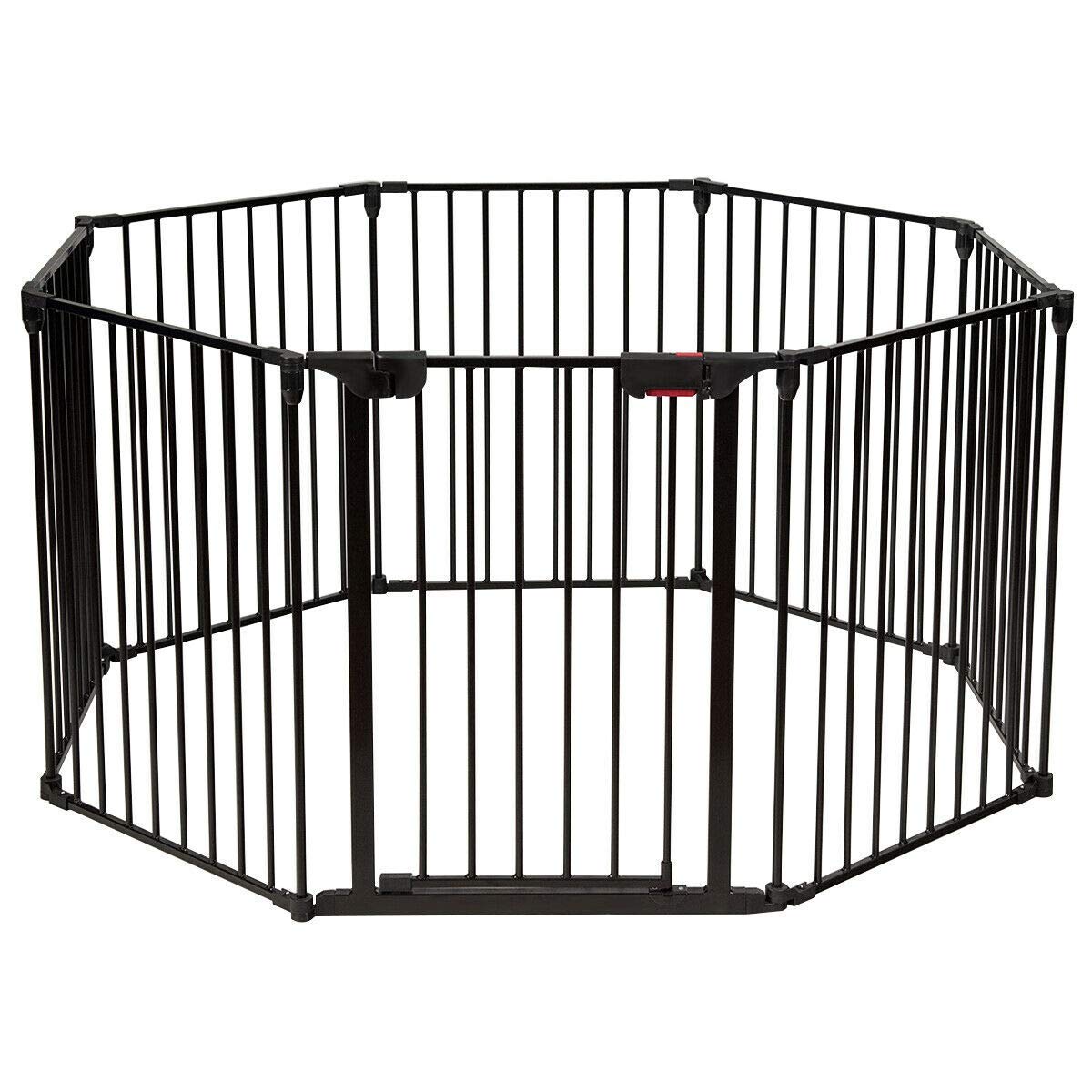 Costzon Baby Safety Gate, 6 / 8-Panel Fireplace Fence