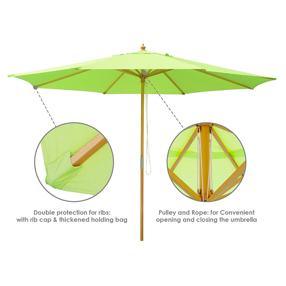 Yescom 13ft Patio Wood Market Umbrella Multiple Colors