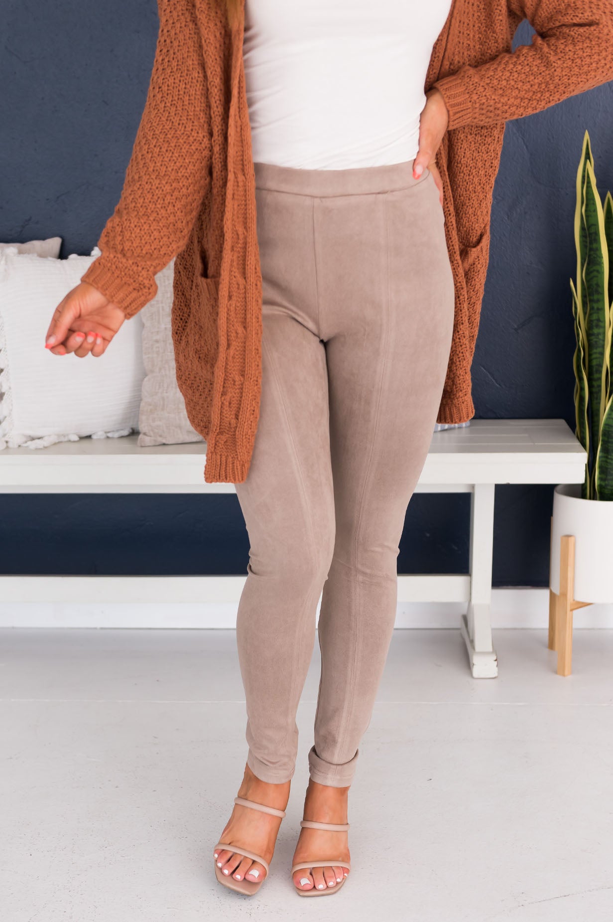 Fall Fashion Faux Suede Leggings