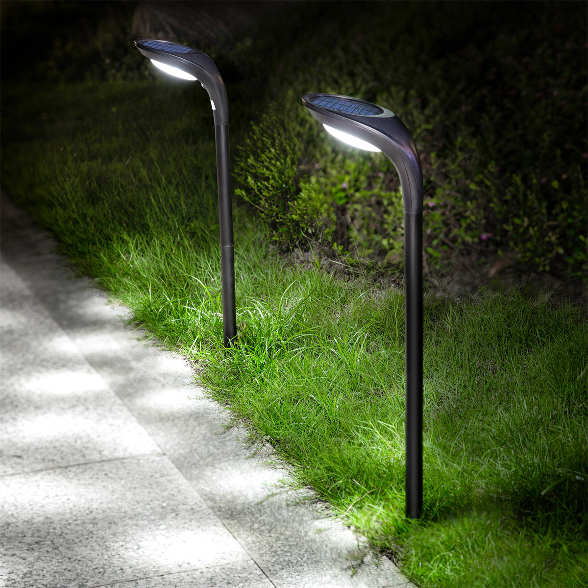 JSOT 1 Packs Outdoor Solar Path Lights Garden Pathway Solar Powered Yard Lights for Walkway Sidewalk Driveway (white)