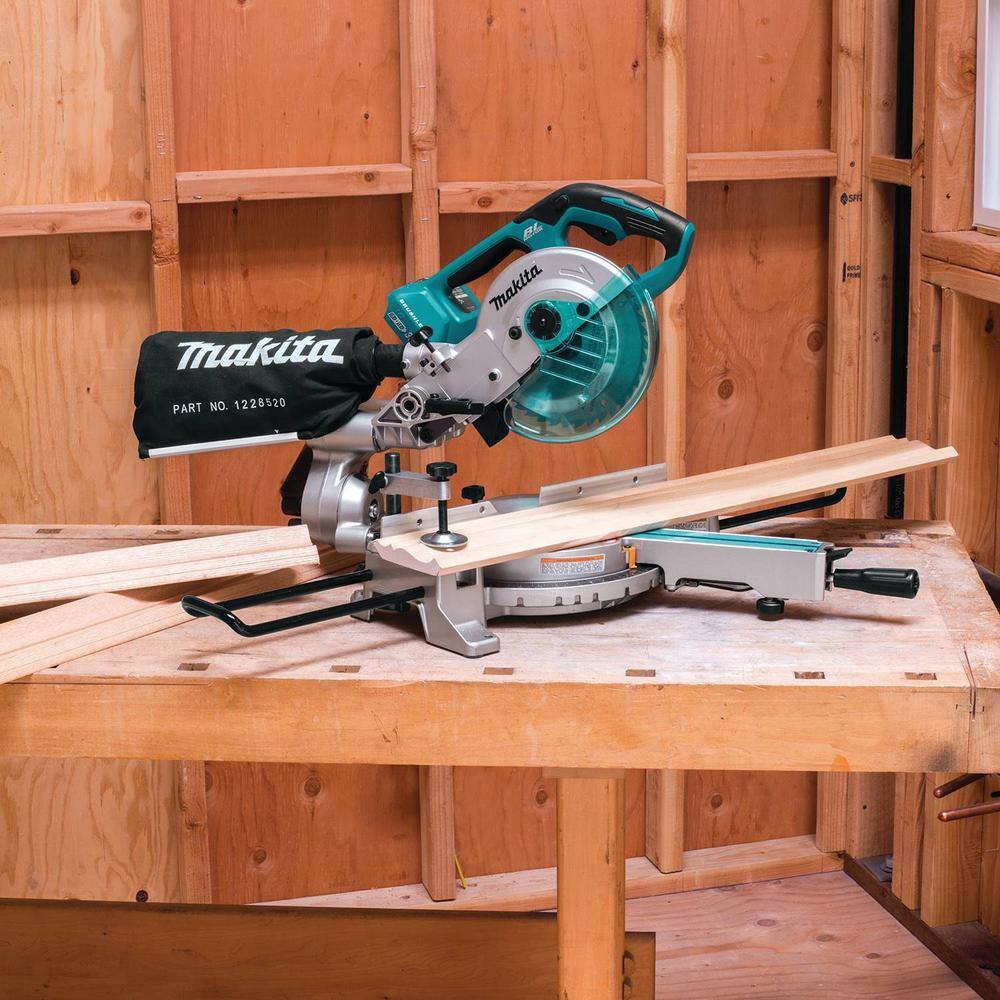 Makita 18V X2 LXT Lithium-Ion 12 in. Brushless Cordless 7-12 in. Dual Slide Compound Miter Saw (Tool-Only) XSL02Z