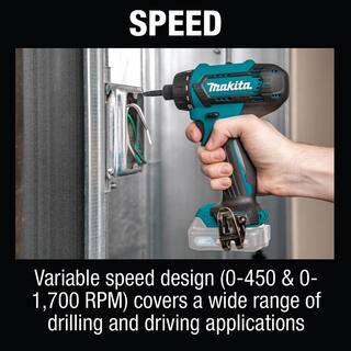 Makita 12V max CXT Lithium-Ion 14 In. Hex Cordless Screwdriver (Tool Only) FD10Z