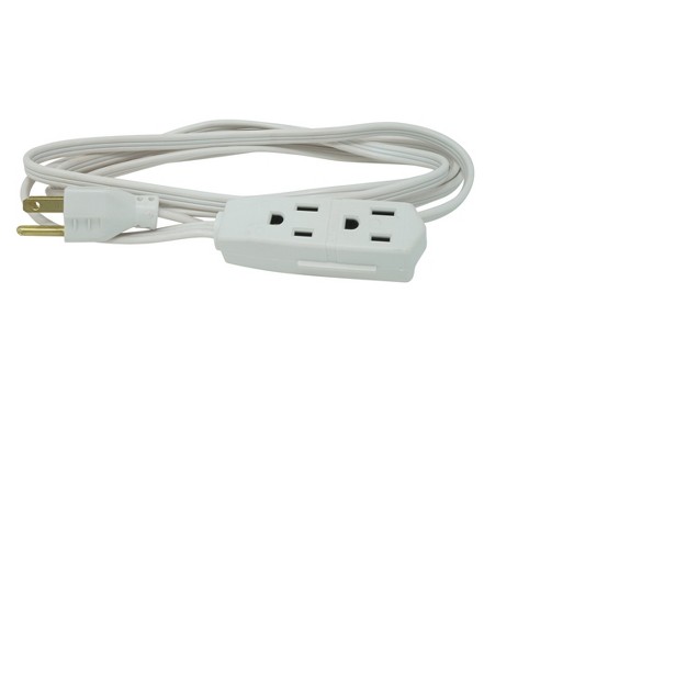 Woods 8 x27 Grounded Extension Cord White