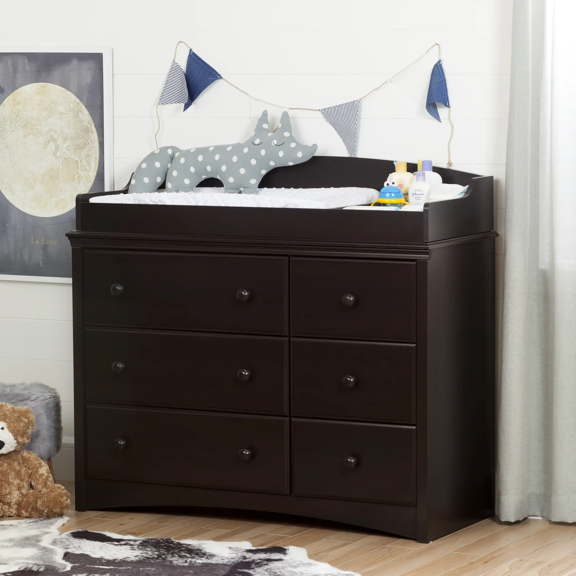 Angel Espresso Dresser and Changing Table - South Shore