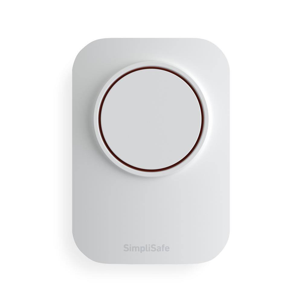 SimpliSafe Smart IndoorOutdoor Siren Alarm Wi-Fi Connected Wireless (Battery) - White (1-Pack) AUS301