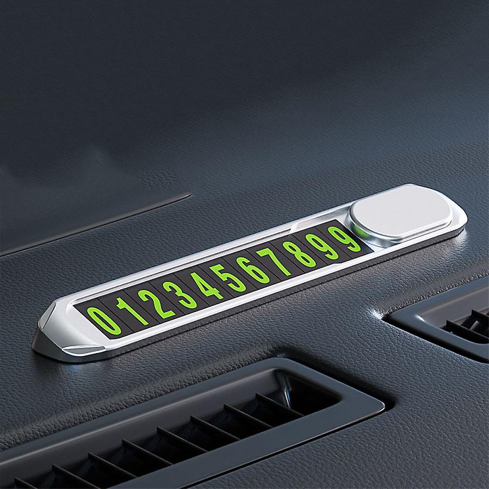 Car Temporary Parking Telephone Number Holder Emergency Tool Multifunctional Luminous Auto Vehicle Park Mobile Phone Numbers Stickers Parking Card Sil