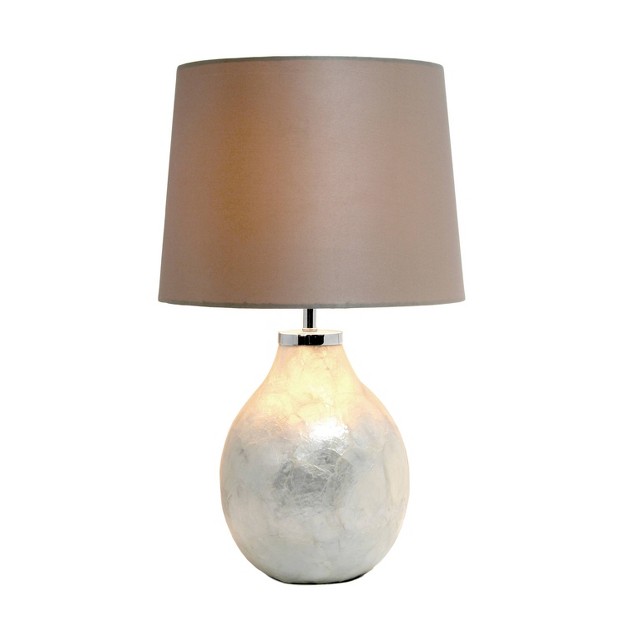 1 light Table Lamp With Fabric Shade White Simple Designs