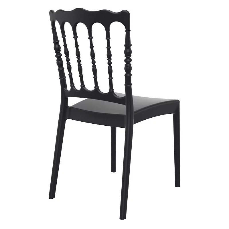 36 Black Stackable Outdoor Patio Dining Chair