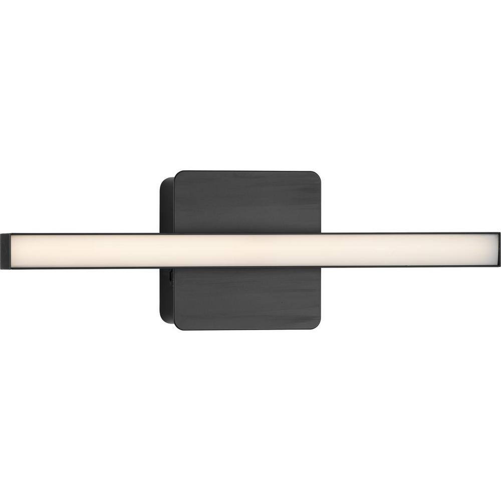 Progress Lighting Phase 4 Collection 16 in. Matte Black Small Modern Integrated 3CCT Integrated 1-Light LED Linear Vanity Light P300403-31M-CS