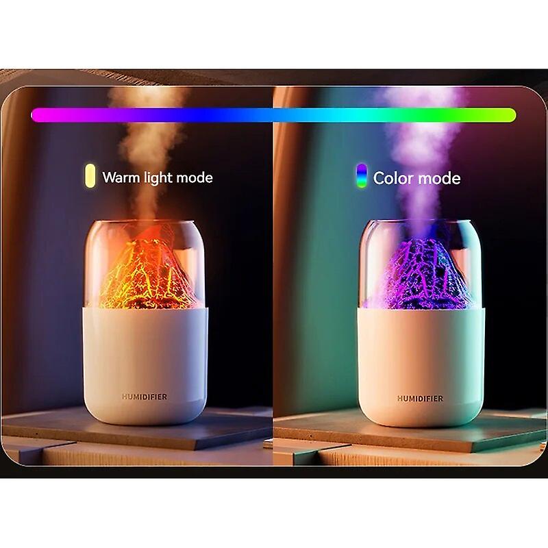 Xiaomi Mijia New Volcano Humidifier Colorful Ambient Light Oil Diffuser Desktop Mute Aromatherapy Machine For Home Bedroom