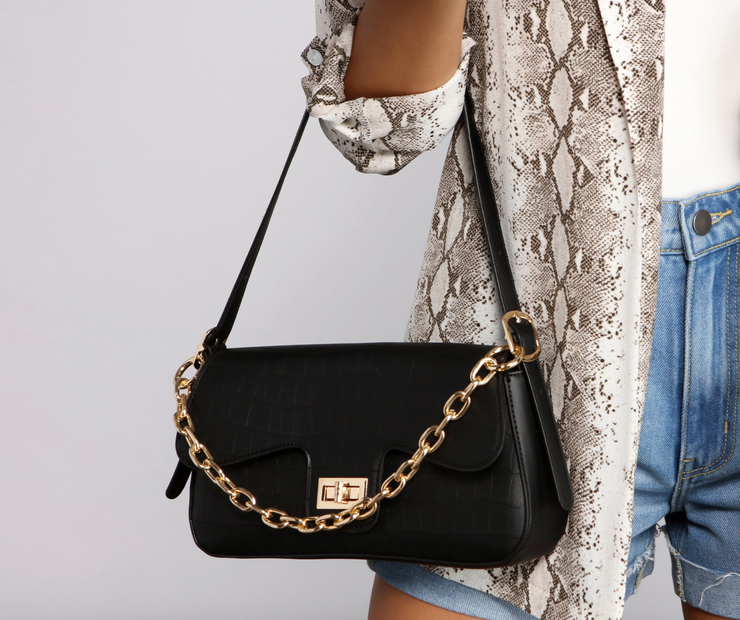 So Loved Faux Leather Shoulder Bag