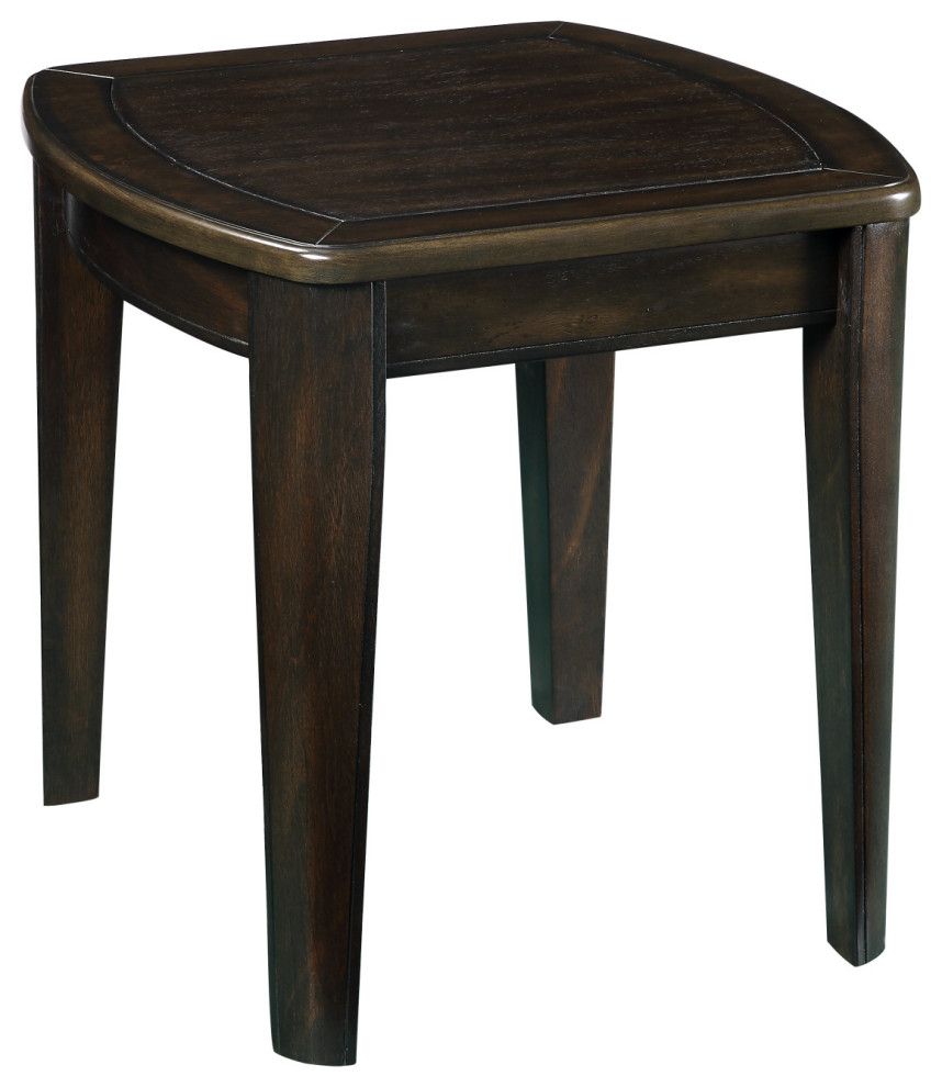 Diletta Dark Walnut Wood Game End Table with Chessboard   Transitional   Side Tables And End Tables   by Steve Silver  Houzz