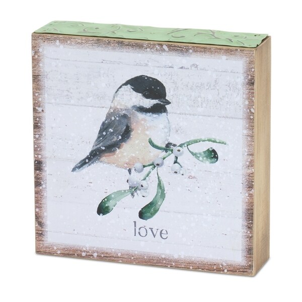 Chickadee Block Sign (Set of 4)