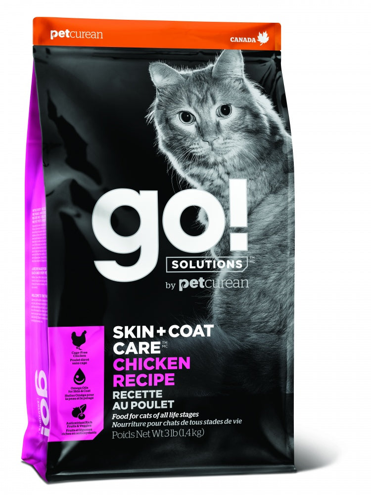 Petcurean Go! Solutions Skin + Coat Care Chicken Recipe Dry Cat Food