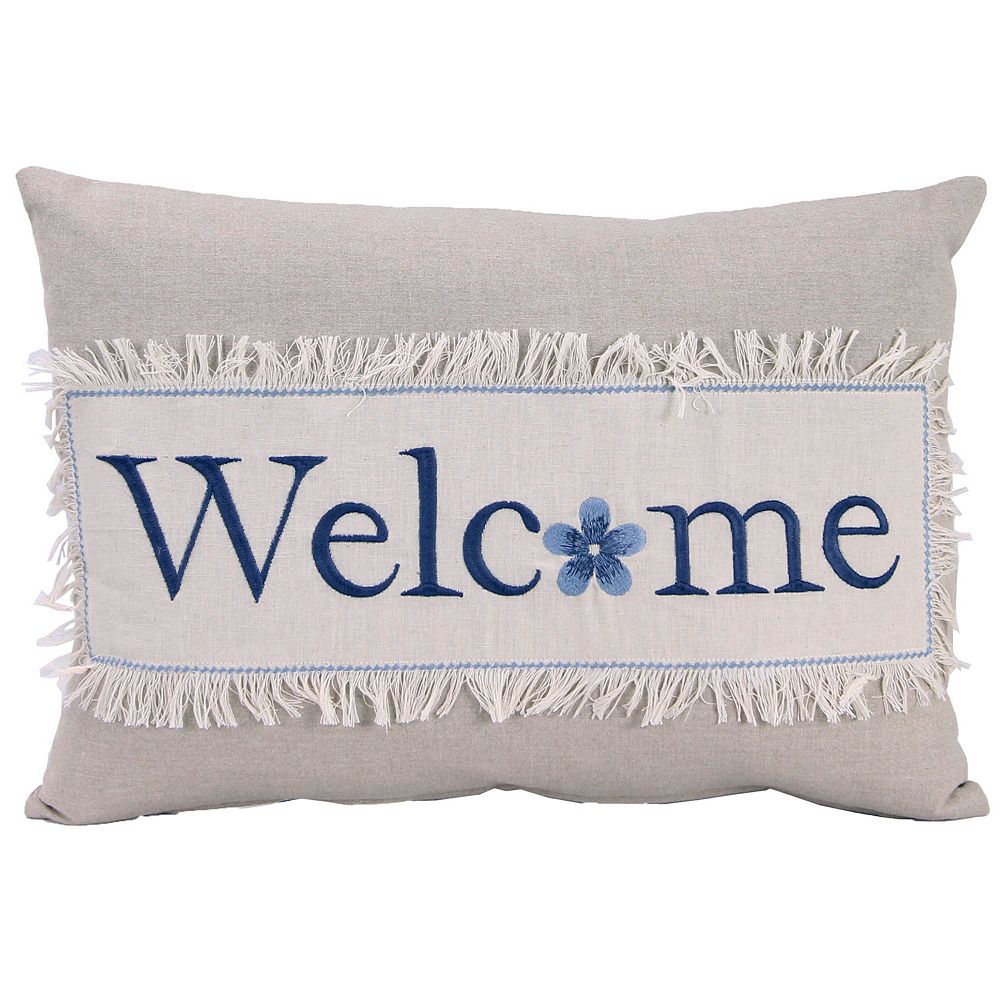 Jordan Manufacturing Welcome Indoor Outdoor Throw Pillow